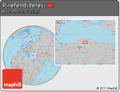 Gray Location Map of Pirefendideresi