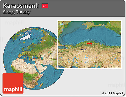 Satellite Location Map of Karaosmanlı