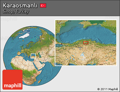 Satellite Location Map of Karaosmanlı