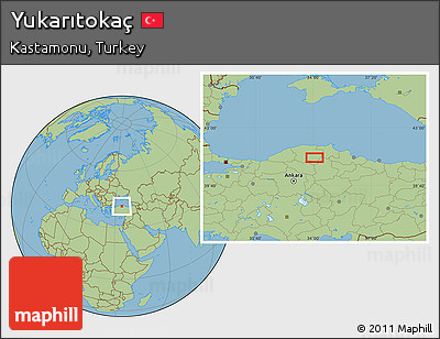 Savanna Style Location Map of Yukarıtokaç