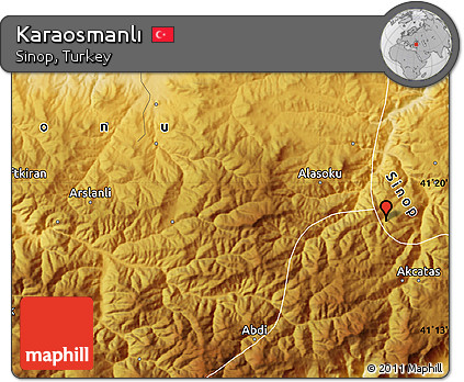 Physical Map of Karaosmanlı