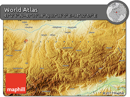 Physical Map of the Area around 41° 16' 52" N, 34° 4' 30" E