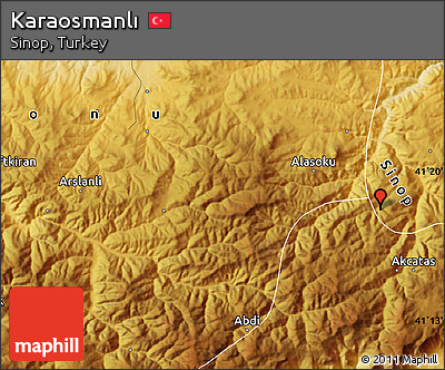 Physical Map of Karaosmanlı
