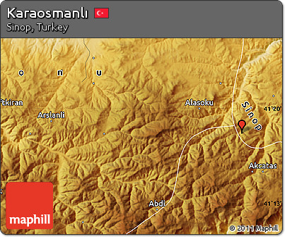 Physical Map of Karaosmanlı
