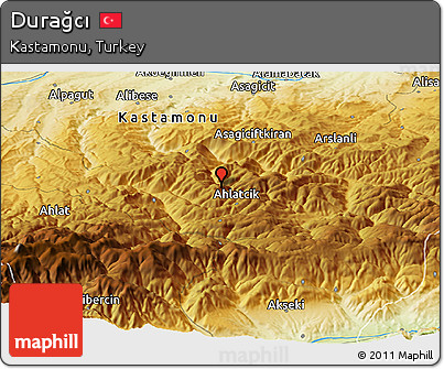 Physical Panoramic Map of Durağcı