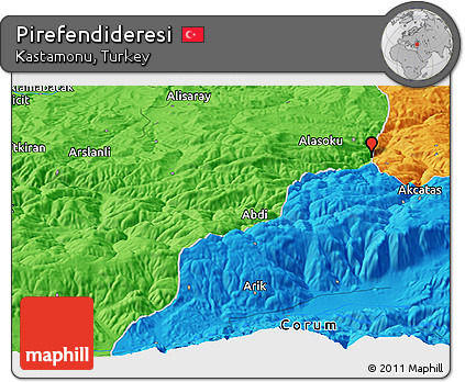 Political Panoramic Map of Pirefendideresi