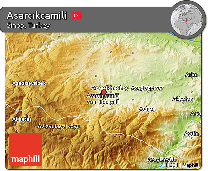 Physical 3D Map of Asarcıkcamili