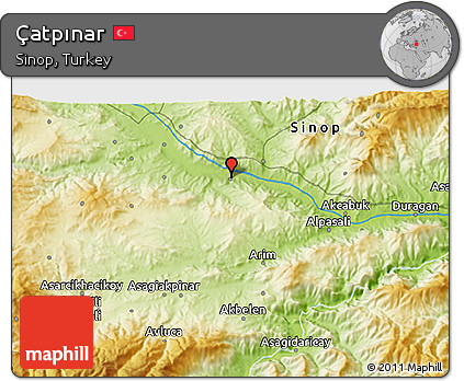 Physical 3D Map of Çatpınar