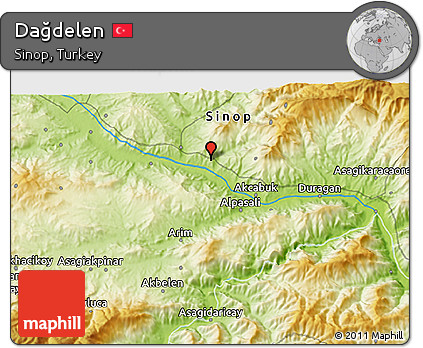 Physical 3D Map of Dağdelen
