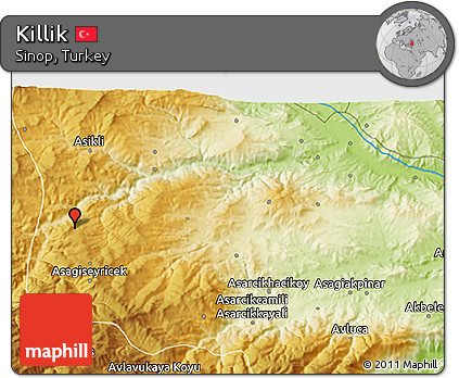 Physical 3D Map of Killik