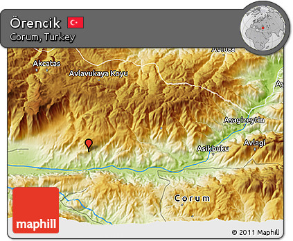 Physical 3D Map of Örencik