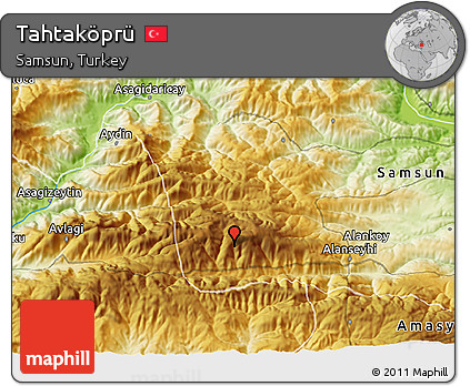 Physical 3D Map of Tahtaköprü