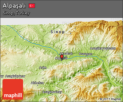 Physical 3D Map of Alpaşalı