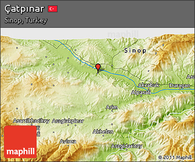 Physical 3D Map of Çatpınar