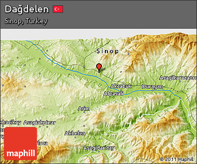 Physical 3D Map of Dağdelen