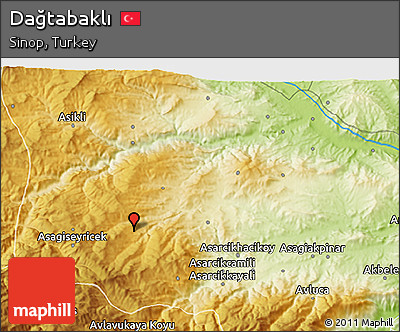 Physical 3D Map of Dağtabaklı
