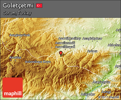 Physical 3D Map of Göletçetmi