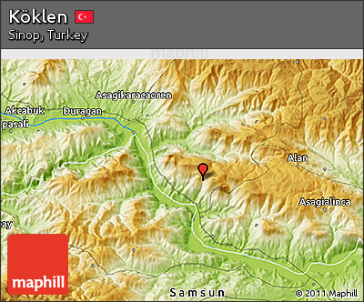 Physical 3D Map of Köklen