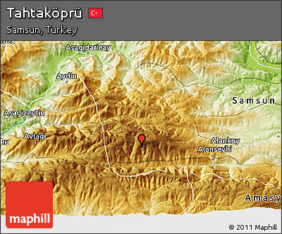 Physical 3D Map of Tahtaköprü
