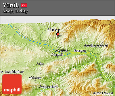 Physical 3D Map of Yürük