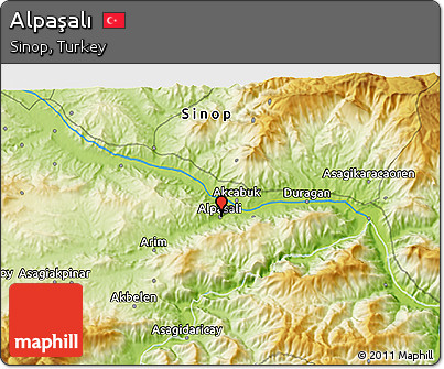 Physical 3D Map of Alpaşalı