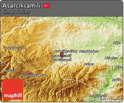 Physical 3D Map of Asarcıkcamili