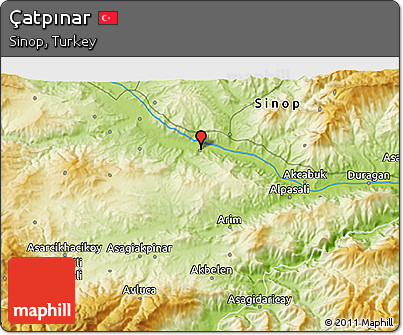 Physical 3D Map of Çatpınar