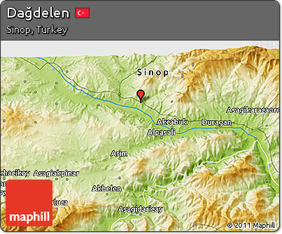 Physical 3D Map of Dağdelen