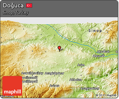 Physical 3D Map of Doğuca