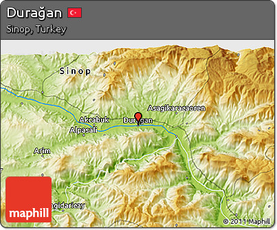 Physical 3D Map of Durağan