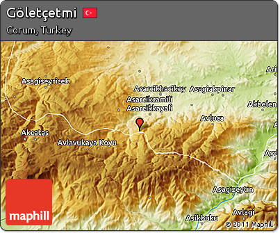 Physical 3D Map of Göletçetmi