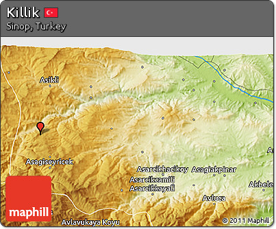 Physical 3D Map of Killik