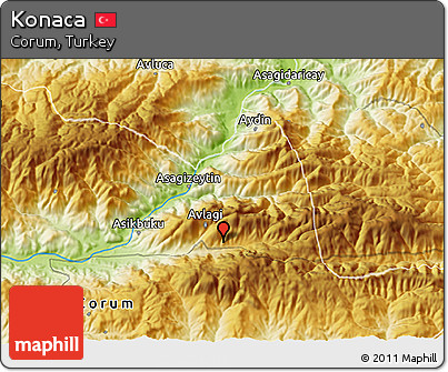Physical 3D Map of Konaca