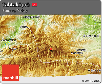 Physical 3D Map of Tahtaköprü