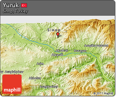 Physical 3D Map of Yürük
