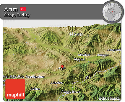 Satellite 3D Map of Arım