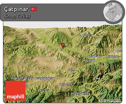 Satellite 3D Map of Çatpınar