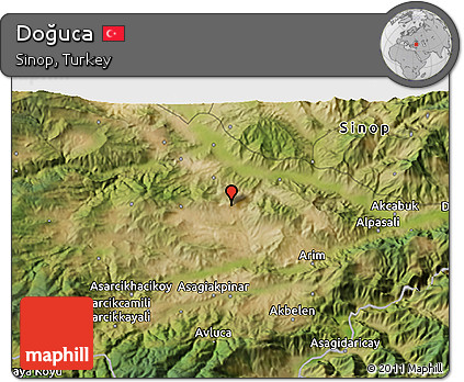 Satellite 3D Map of Doğuca