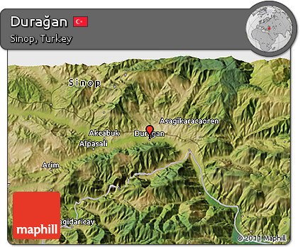 Satellite 3D Map of Durağan