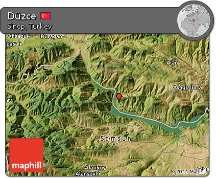 Satellite 3D Map of Düzce