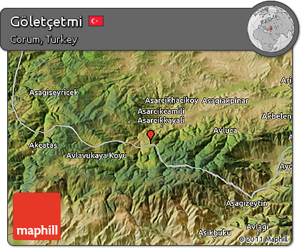 Satellite 3D Map of Göletçetmi