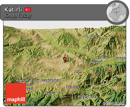Satellite 3D Map of Katırlı