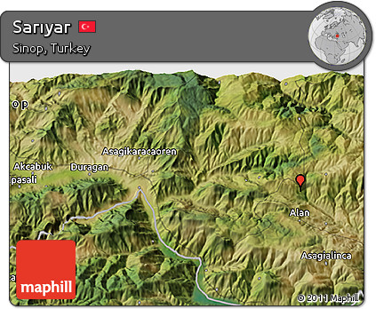 Satellite 3D Map of Sarıyar