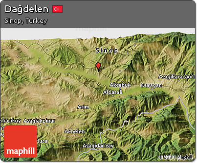 Satellite 3D Map of Dağdelen