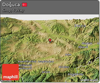 Satellite 3D Map of Doğuca