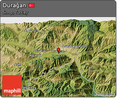 Satellite 3D Map of Durağan