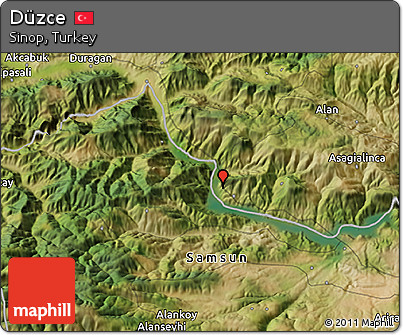 Satellite 3D Map of Düzce