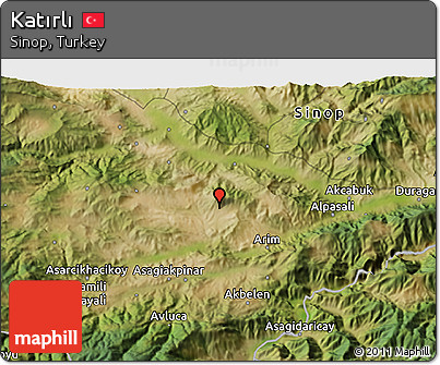 Satellite 3D Map of Katırlı