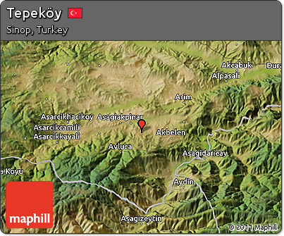 Satellite 3D Map of Tepeköy