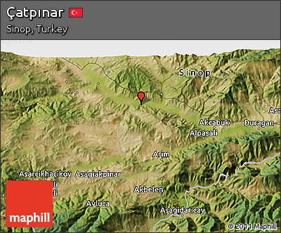 Satellite 3D Map of Çatpınar